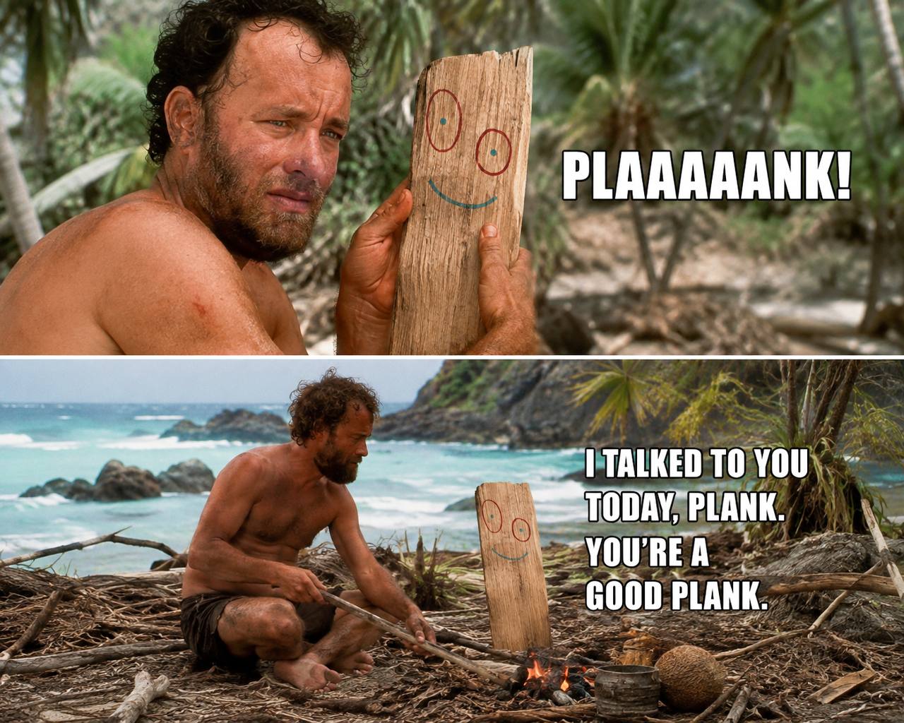 Cast Away Plank