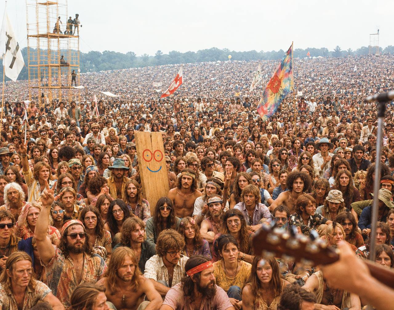 Plank in Woodstock audience
