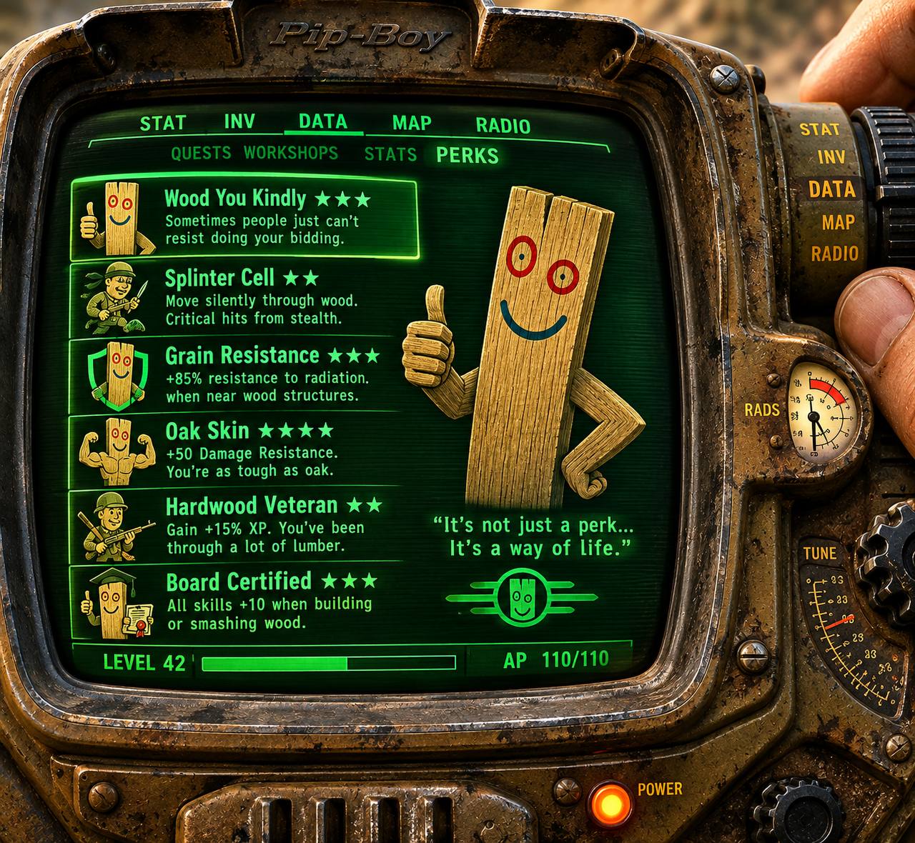 Pip Boy Plank