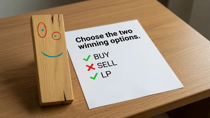 Buy, sell, lp (be wise)
