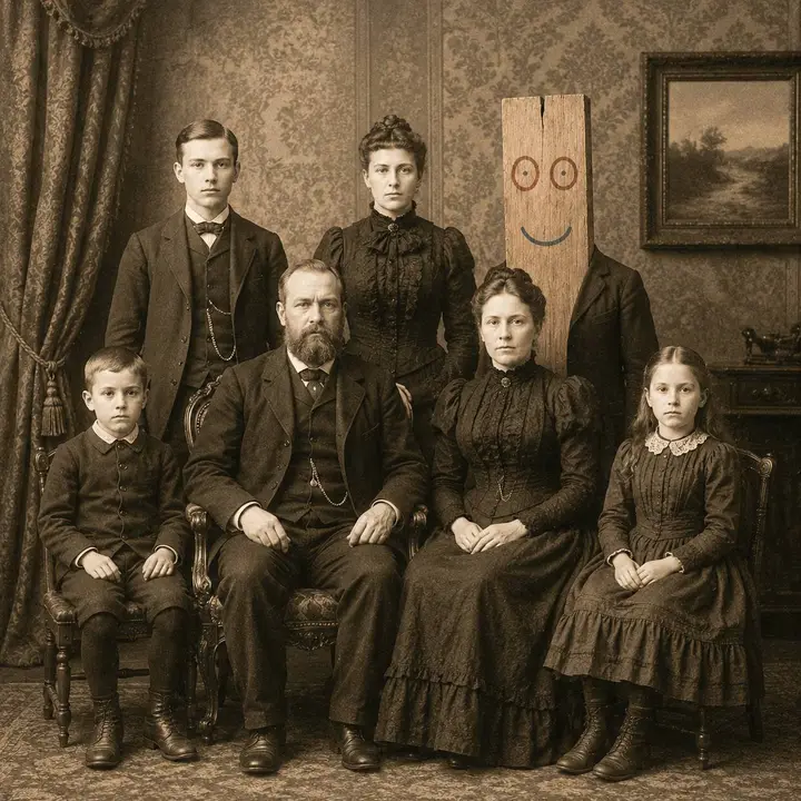 Victorian Family with Plank